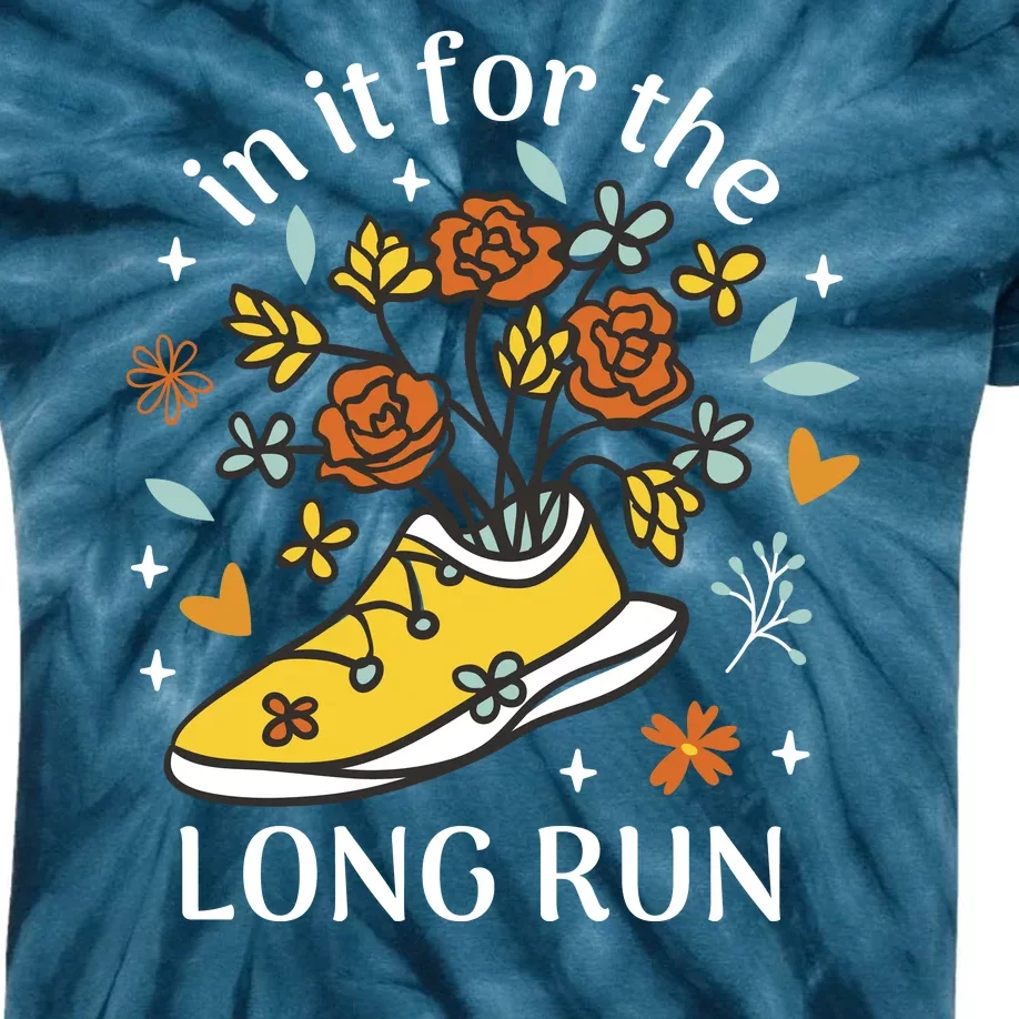 In It For The Long Run Floral Kids Tie-Dye T-Shirt