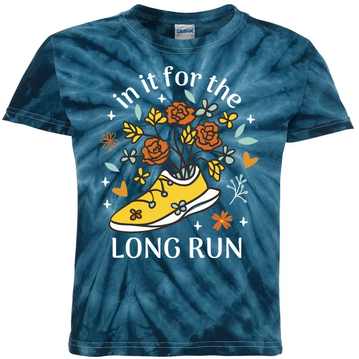 In It For The Long Run Floral Kids Tie-Dye T-Shirt