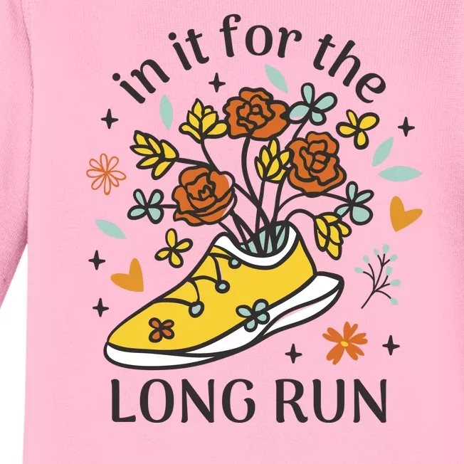 In It For The Long Run Floral Baby Long Sleeve Bodysuit