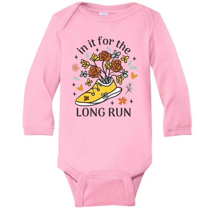 In It For The Long Run Floral Baby Long Sleeve Bodysuit