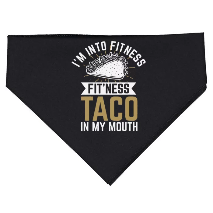 I'm into Fitness Fit'ness Taco In My Mouth USA-Made Doggie Bandana