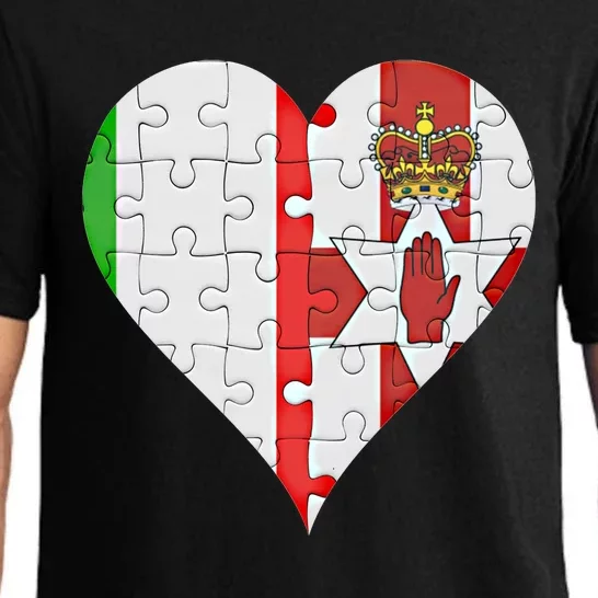 Italian Irish Flag Heart Gift Pajama Set