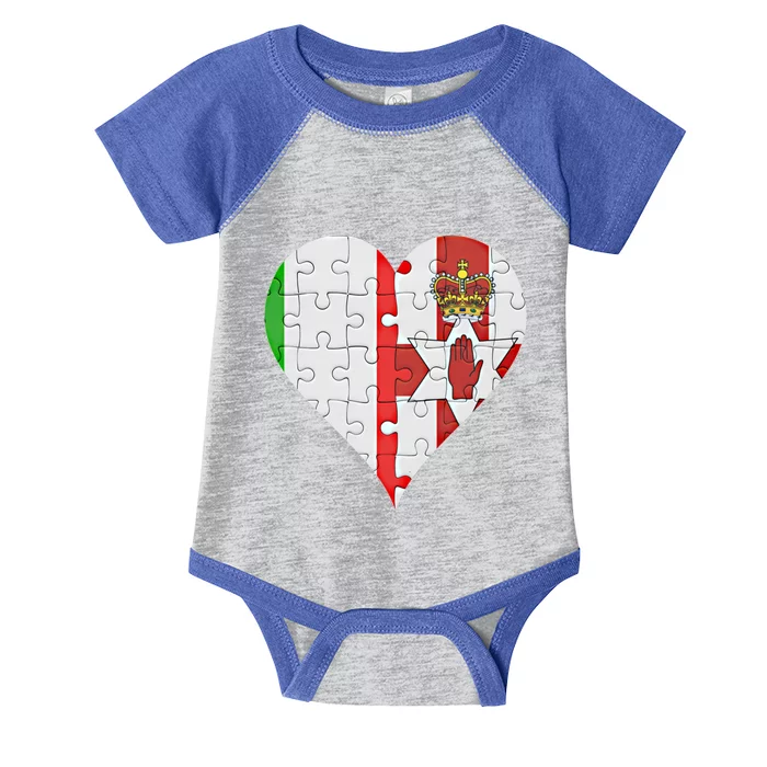 Italian Irish Flag Heart Gift Infant Baby Jersey Bodysuit