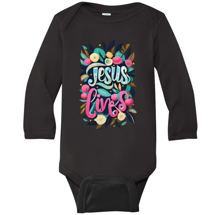 It Is Finished Resurrection Sunday Easter Christian Baby Long Sleeve Bodysuit