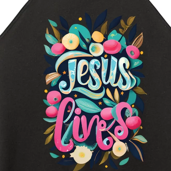 It Is Finished Resurrection Sunday Easter Christian Women’s Perfect Tri Rocker Tank