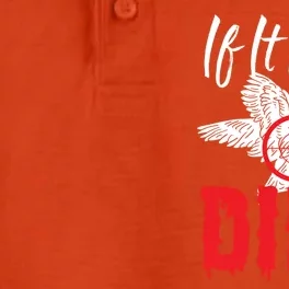 If It Flies It Dies Funny Duck Goose Cute Gift Dry Zone Grid Performance Polo