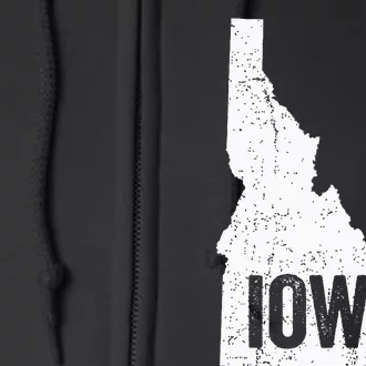 Idaho Iowa Funny Geography Mix Up Joke Idawa Pride Full Zip Hoodie