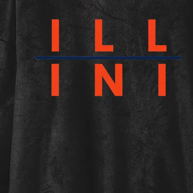 Illinois Il Fans Hooded Wearable Blanket