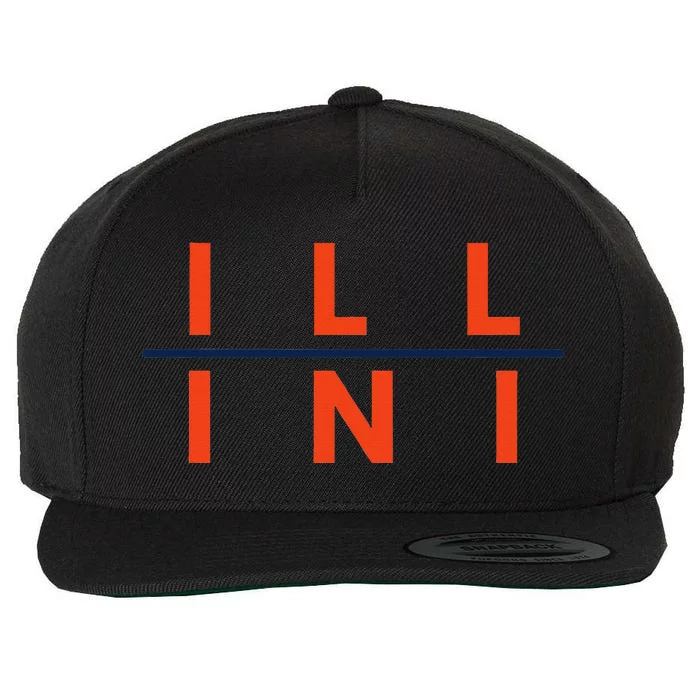 Illinois Il Fans Wool Snapback Cap