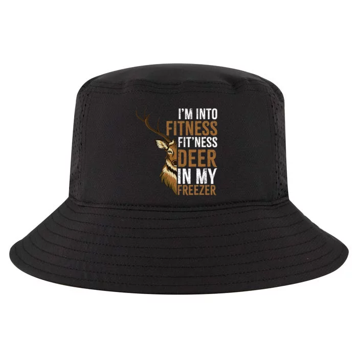 I'm Into Fitness Fit'ness Deer In My Freezer Hunting Deer Cool Comfort Performance Bucket Hat