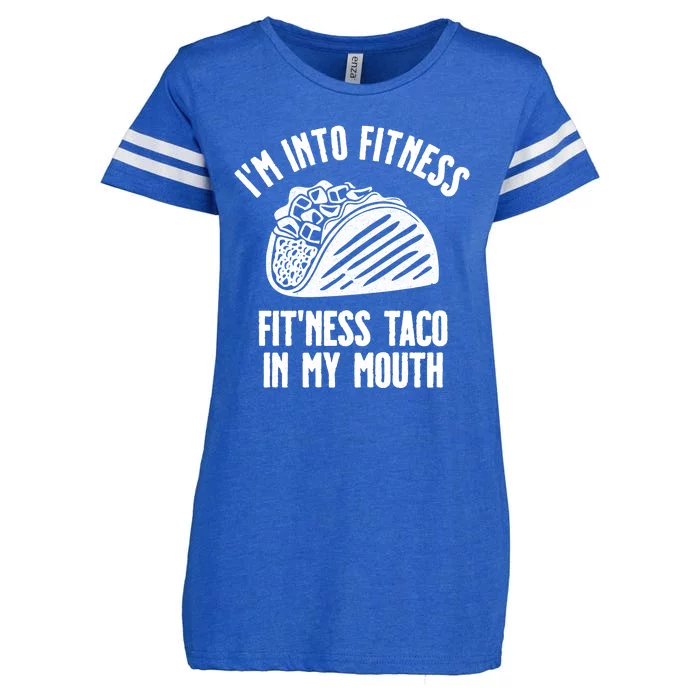 Im Into Fitness Fitness Taco In My Mouth Enza Ladies Jersey Football T-Shirt