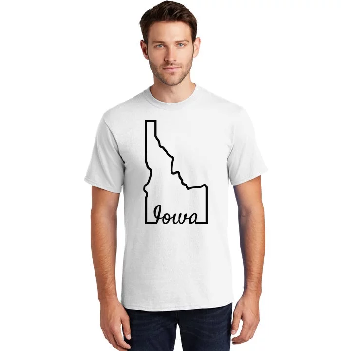 Idaho Iowa Funny Geography Mix Up Joke Idawa State Pride Tall T-Shirt