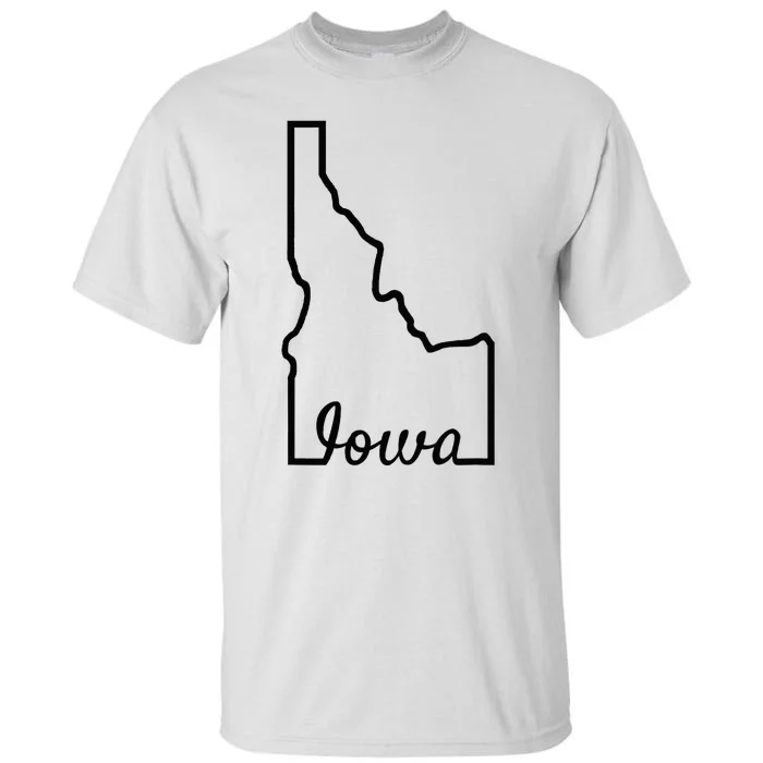 Idaho Iowa Funny Geography Mix Up Joke Idawa State Pride Tall T-Shirt