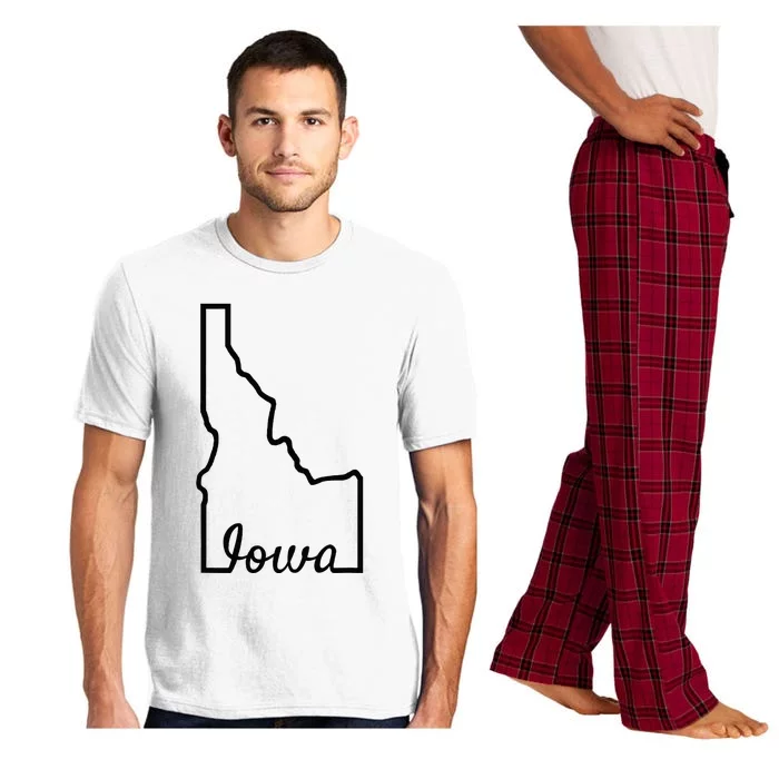 Idaho Iowa Funny Geography Mix Up Joke Idawa State Pride Pajama Set