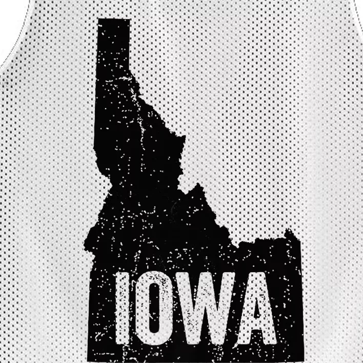 Idaho Iowa Funny Geography Mix Up Mesh Reversible Basketball Jersey Tank