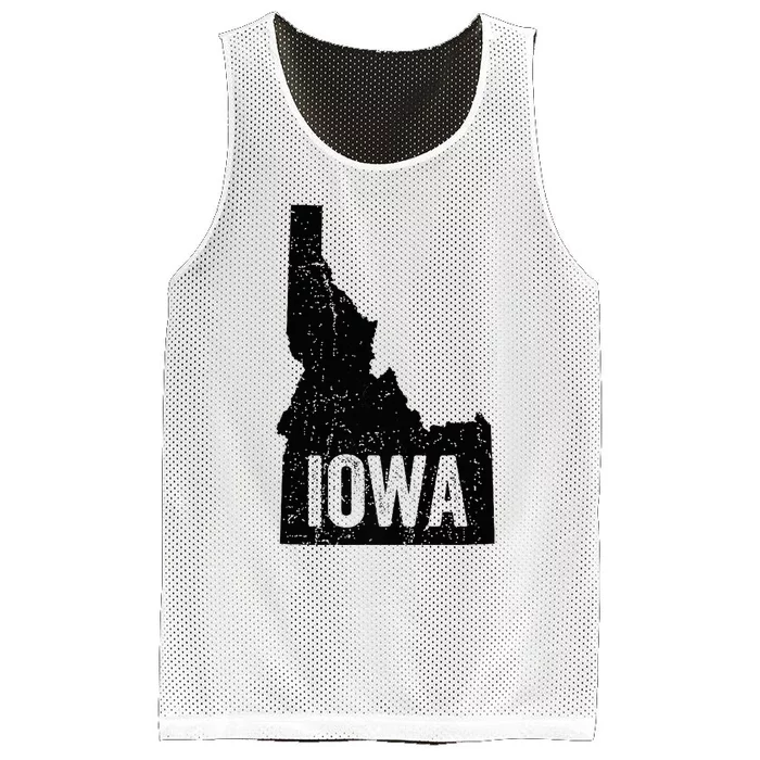 Idaho Iowa Funny Geography Mix Up Mesh Reversible Basketball Jersey Tank