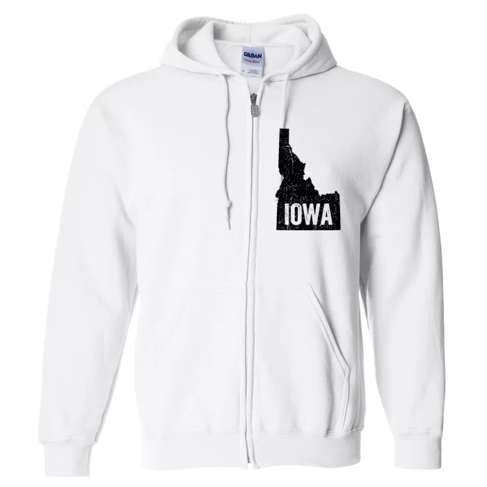 Idaho Iowa Funny Geography Mix Up Full Zip Hoodie