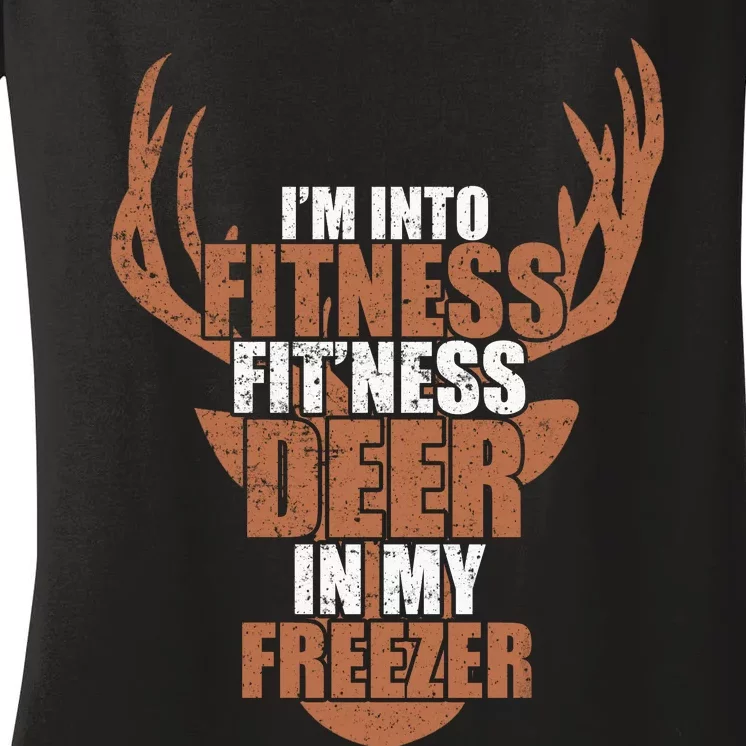 IM Into Fitness Deer Freezer Women's V-Neck T-Shirt