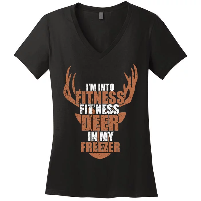 IM Into Fitness Deer Freezer Women's V-Neck T-Shirt