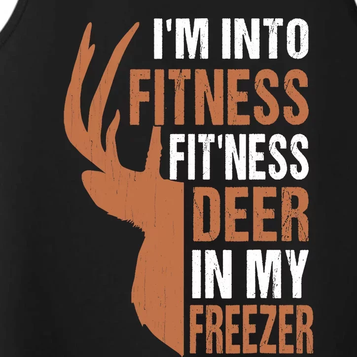 IM Into Fitness FitNess Deer In My Freezer Performance Tank