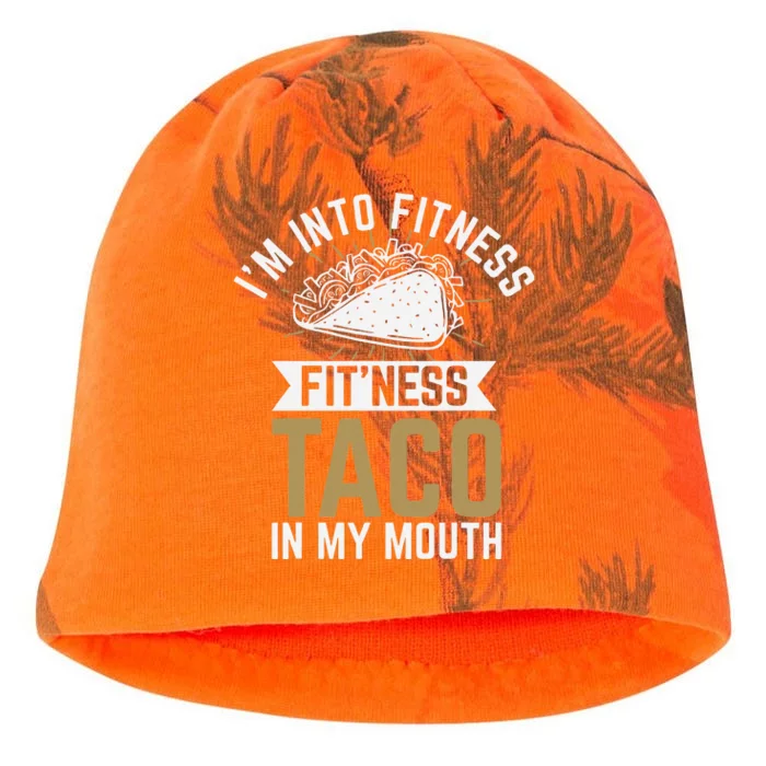 I'm into Fitness Fit'ness Taco In My Mouth Kati - Camo Knit Beanie