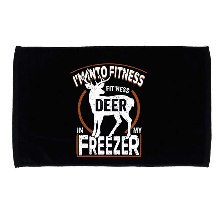 IM Into Fitness Deer Freezer Funny Dad Hunter Deer Hunting Microfiber Hand Towel