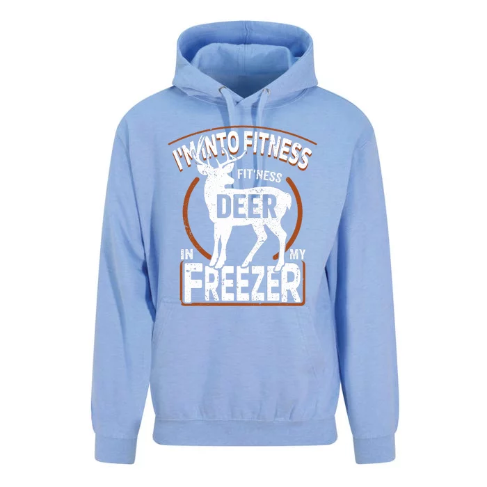 IM Into Fitness Deer Freezer Funny Dad Hunter Deer Hunting Unisex Surf Hoodie