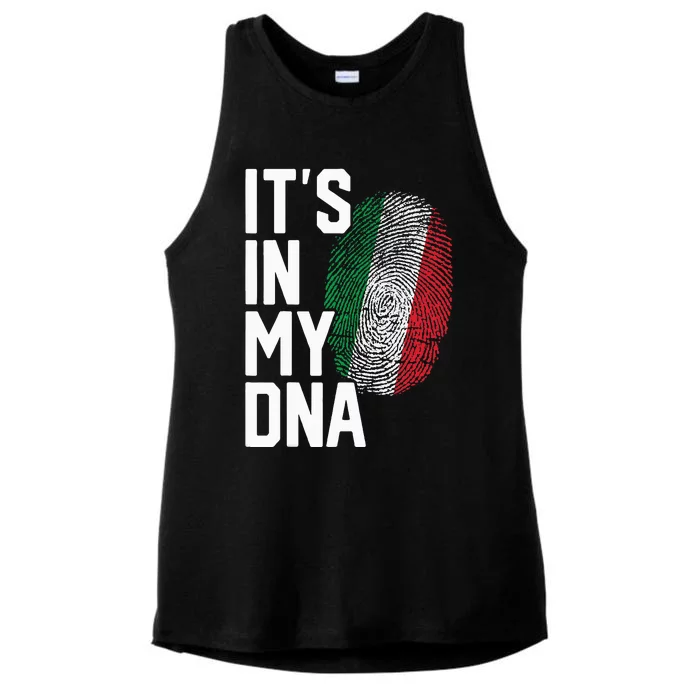 Italy Italian Flag Heritage Ladies Tri-Blend Wicking Tank