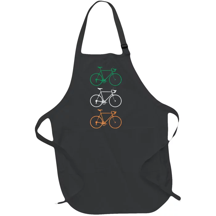 Ireland Irish Flag Cycling Bike Bicycle Riding Biking Full-Length Apron With Pocket