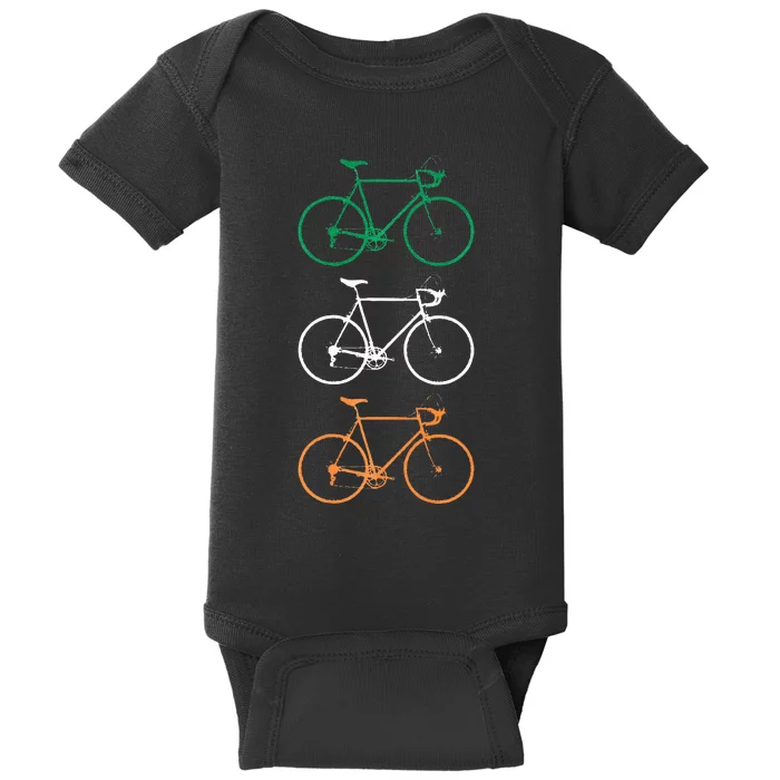 Ireland Irish Flag Cycling Bike Bicycle Riding Biking Baby Bodysuit