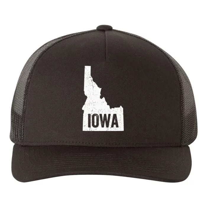 Idaho Iowa Funny Geography Mix Up Yupoong Adult 5-Panel Trucker Hat