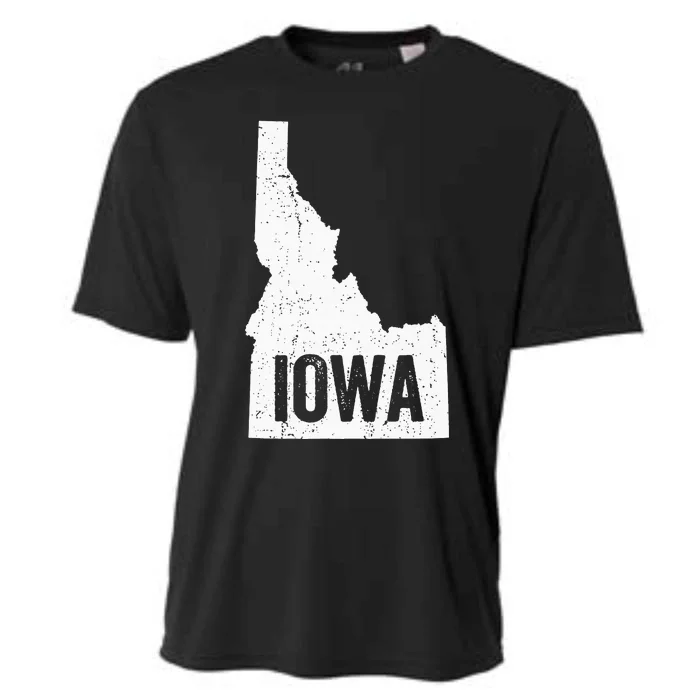 Idaho Iowa Funny Geography Mix Up Cooling Performance Crew T-Shirt