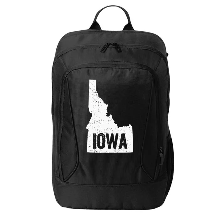 Idaho Iowa Funny Geography Mix Up City Backpack