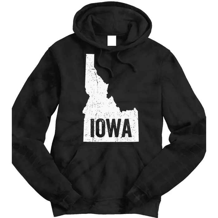 Idaho Iowa Funny Geography Mix Up Tie Dye Hoodie