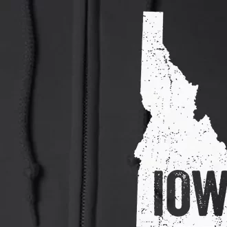 Idaho Iowa Funny Geography Mix Up Full Zip Hoodie