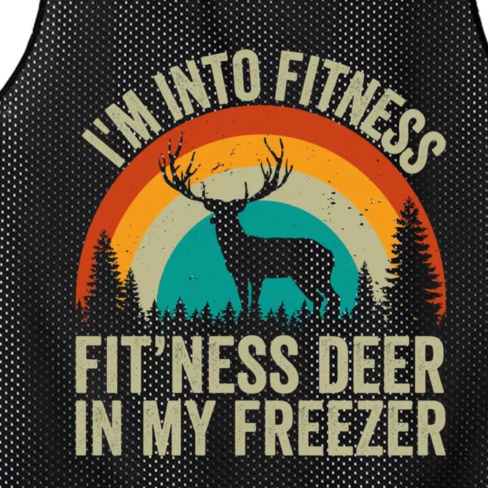 IM Into Fitness FitNess Deer In My Freezer Hunting Husband Mesh Reversible Basketball Jersey Tank