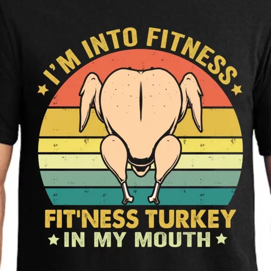 IM Into Fitness FitNess Turkey In My Mouth Thanksgiving Pajama Set