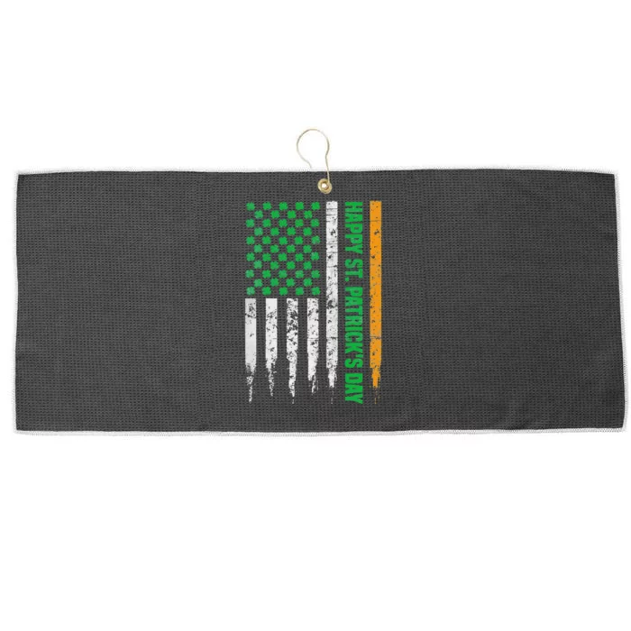 Irish Ireland Flag Happy ST PATRICK'S DAY Large Microfiber Waffle Golf Towel