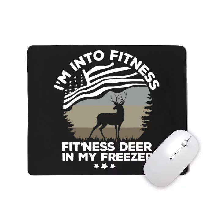 IM Into Fitness FitNess Deer In My Freezer Deer Flag Mousepad