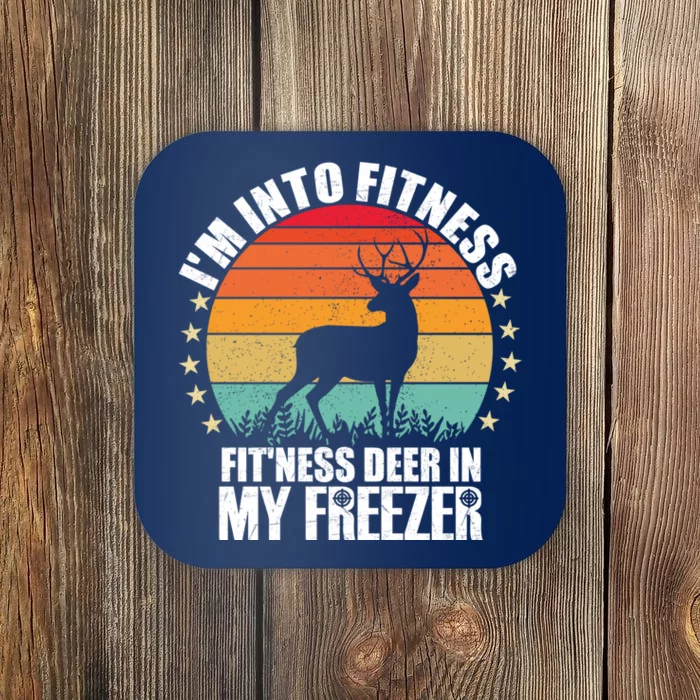 IM Into Fitness FitNess Deer In My Freezer Hunting Husband Coaster