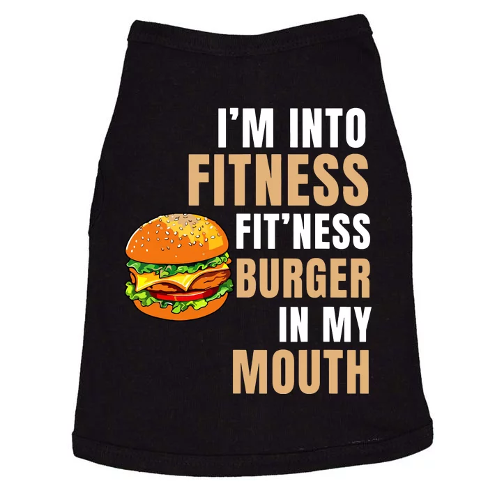 Im Into Fitness Burger Mouth Funny Hamburger Doggie Tank