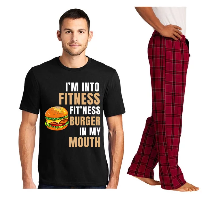 Im Into Fitness Burger Mouth Funny Hamburger Pajama Set