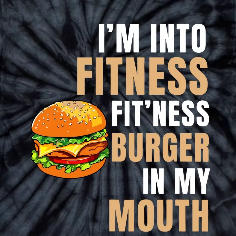 Im Into Fitness Burger Mouth Funny Hamburger Tie-Dye T-Shirt