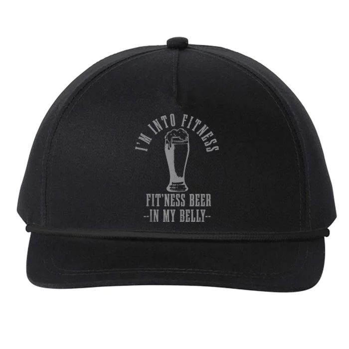 Im Into Fitness Fitness Beer In My Belly Funny Drinking Snapback Five-Panel Rope Hat