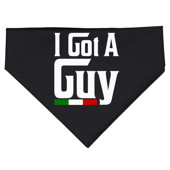 Italian I Got A Guy Vintage Italia Flag Patriotics USA-Made Doggie Bandana