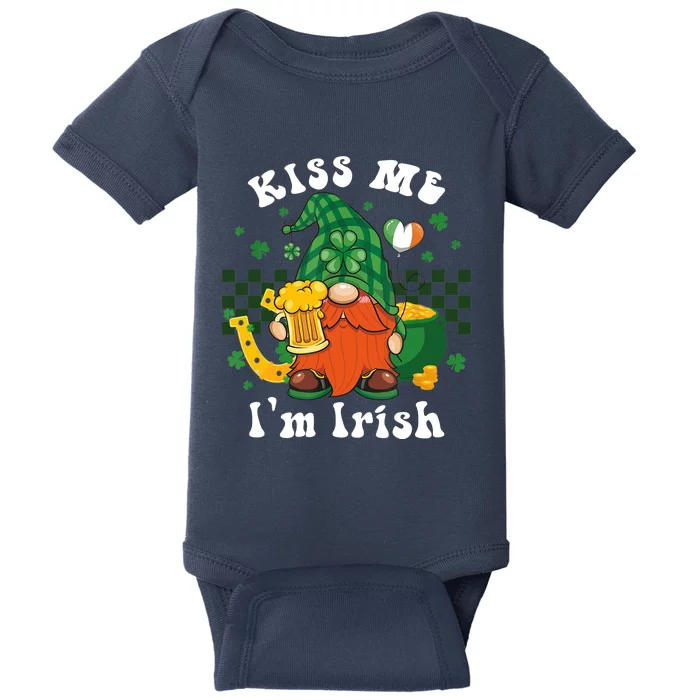 I'm Irish Gnome Beer Lovers St Patrick's Day Tee Baby Bodysuit