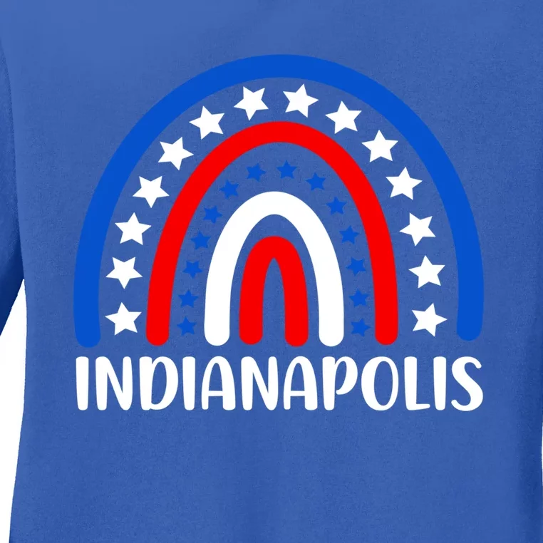 Indianapolis Indiana Gift I Love Indianapolis Funny Gift Ladies Long Sleeve Shirt