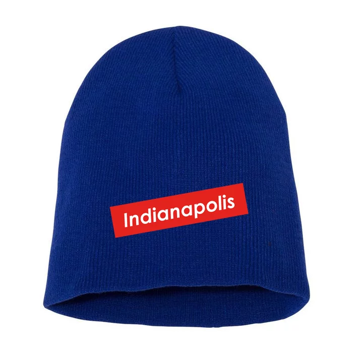 Indianapolis Indiana Gift Short Acrylic Beanie