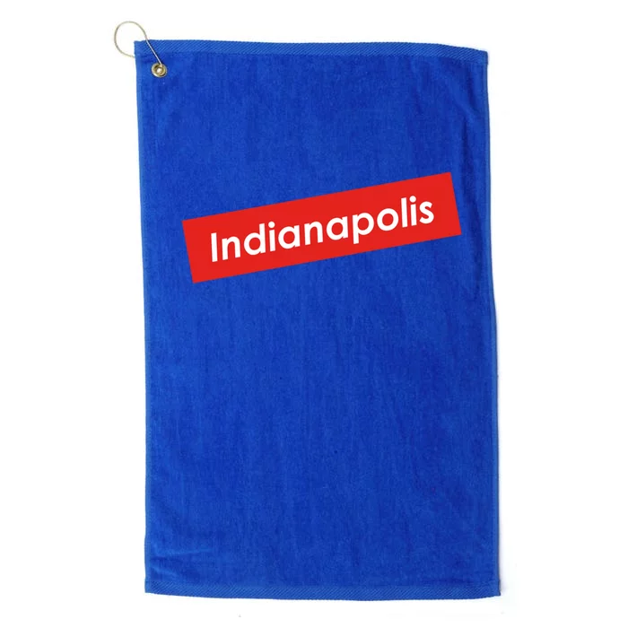 Indianapolis Indiana Gift Platinum Collection Golf Towel