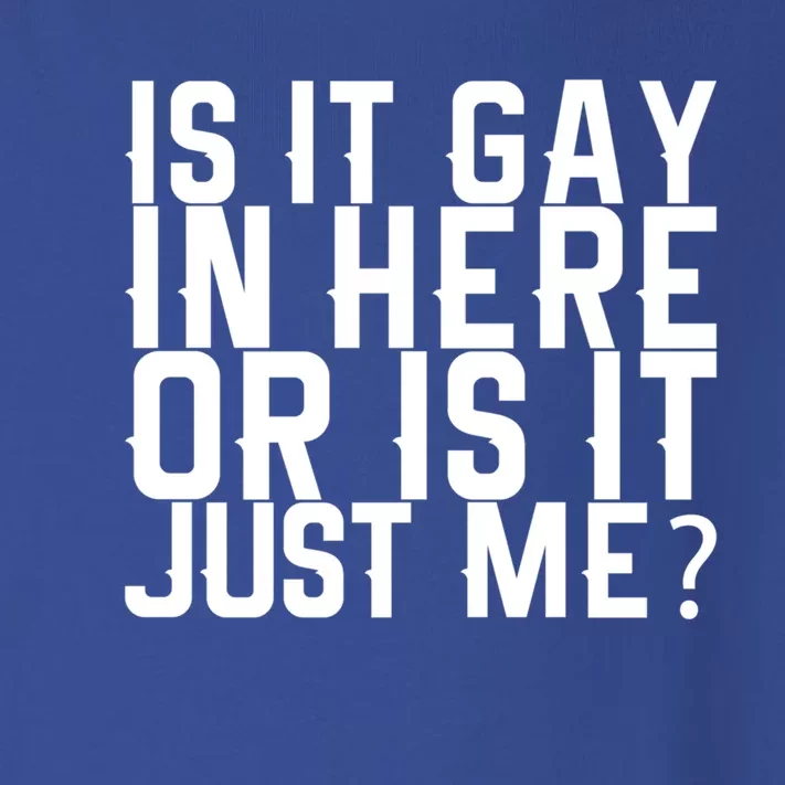 Is It Gay In Here Or Is It Just Me Gift Toddler Long Sleeve Shirt